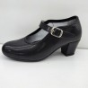 ZAPATOS DE BAILE, FLAMENCO, SEVILLANAS PARA NIÑA Y MUJER CON HEBILLA COLOR NEGRO