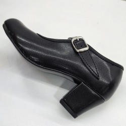 ZAPATOS DE BAILE, FLAMENCO, SEVILLANAS PARA NIÑA Y MUJER CON HEBILLA COLOR NEGRO