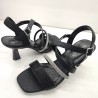 SANDALIA FIESTA VESTIR TIRAS CRUZADAS CON PLANTILLA GEL NEGRO