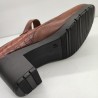 ZAPATO CORREA CON TACON COMODO Y SUELA DE GOMA CUERO
