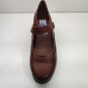 ZAPATO CORREA CON TACON COMODO Y SUELA DE GOMA CUERO