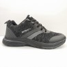 SWEDEN ZAPATILLA CASUAL HOMBRE MODA CORDON ELASTICO Y SUELA CONFORT NEGRO Y GRIS