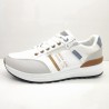 SWEDEN ZAPATILLA CASUAL VESTIR CORDON Y CREMALLERA RETRO MODA BLANCO