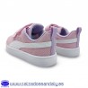 PUMA VELCRO COURTFLEX TRANSPIRABLE COLEGIAL Y VESTIR NAILON ROSA