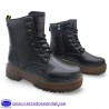 BOTA MILITAR TERMANS PLATAFORMA CORDON Y CREMALLERA NEGRO