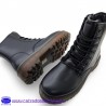BOTA MILITAR TERMANS PLATAFORMA CORDON Y CREMALLERA NEGRO