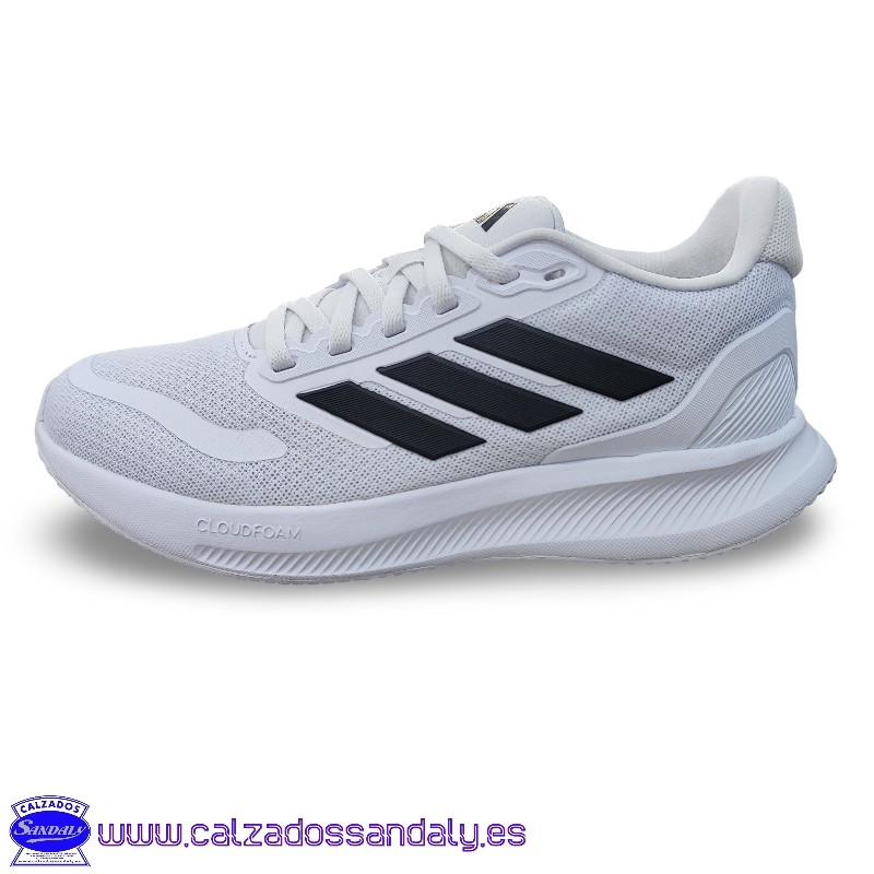 ADIDAS RUNFALCON 5 RUNNING NAILON BLANCO CON RAYA NEGRA