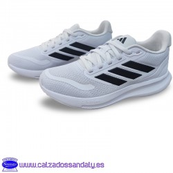 ADIDAS RUNFALCON 5 RUNNING NAILON BLANCO CON RAYA NEGRA