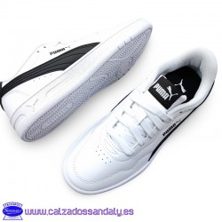 ZAPATILLA PUMA COURT LALLY MODA VESTIR CLASICA BLANCA / RAYA Y TALONERA NEGRA