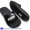CHANCLA PUMA AGUA Y DESCANSO PALA ACOLCHADA Y SUELA CONFORT - POPCAT 20 NEGRO / BLANCO