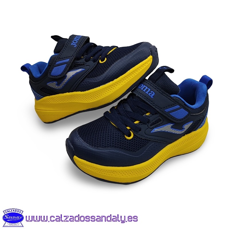 JOMA COLEGIAL CON PUNTERA REFORZADA TERMOSELLADA CON VELCRO Y TRANSPIRABLE - MARINO / AMARILLO - FERRO