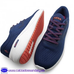 JOMA ZAPATILLA CON CUÑA CONFORT Y CORDON ELASTICO TRANSPIRABLE CON PLANTILLA MEMORY FOAM GEL - MARINO - DIANA