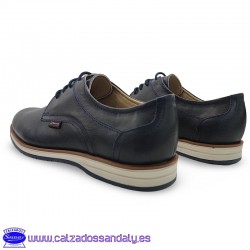 ZAPATO HOMBRE CASUAL DE VESTIR MODERNO Y JUVENIL TODO PIEL - MARINO -
