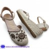 MYSOFT ESPARTEÑA DE CAÑAMO 3 CUERDAS CON PUNTA CERRADA BORDADAS Y PLANTILLA DE GEL CONFORT - BEIGE