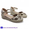 MYSOFT ESPARTEÑA DE CAÑAMO 3 CUERDAS CON PUNTA CERRADA BORDADAS Y PLANTILLA DE GEL CONFORT - BEIGE