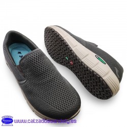 JOMA ZAPATILLA SIN CORDON CON GOMAS LATERALES Y SUELA CONFORT CON PLANTILLA MEMORY FOAM GEL Y ANCHO ESPECIAL - BEIGE - CUPER