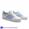 ADIDAS HOOPS 4.0 MODA VESTIR BLANCO / CELESTE CON ESTILO RETRO BASKET MODA