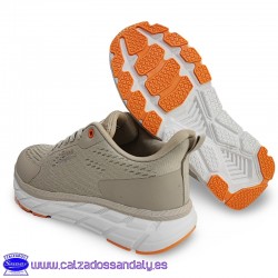 NICOBOCO ZAPATILLA CONFORT CON PLANTILLA EVA FOAM Y NAILON SIN COSTURAS EN LINEA URBANA - BEIGE