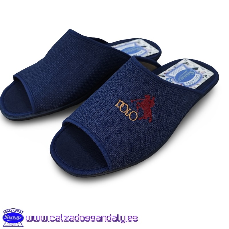 ZAPATILLA DE CASA DE PRIMAVERA / VERANO PUNTA ABIERTA - POLO MARINO