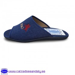ZAPATILLA DE CASA DE PRIMAVERA / VERANO PUNTA ABIERTA - POLO MARINO