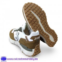 JOMA ZAPATILLA MODA CONFORT C1992 TRANSPIRABLES Y ANTIDESLIZANTES - BLANCO / MARRON