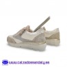 MYSOFT ZAPATILLA DE VESTIR CON SUELA CONFORT FLEXIBLE Y CORDON ELASTICO CON CREMALLERA - HIELO / GRIS
