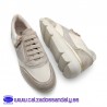 MYSOFT ZAPATILLA DE VESTIR CON SUELA CONFORT FLEXIBLE Y CORDON ELASTICO CON CREMALLERA - HIELO / GRIS