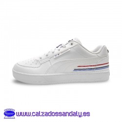 BMW ZAPATILLA BLANCA EDICION ESPECIAL CON ESCUDO Y RAYAS MITICAS DE BMW CAVEN