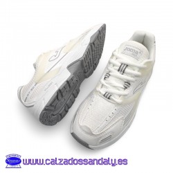 JOMA RT 50 RETRO RUNNING MODA NAILON Y PIEL - BLANCO