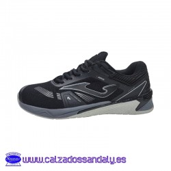 JOMA FITTRANINER ZAPATILLA PARA GYM / FITNESS / PESAS / CALLE - NEGRO / GRIS