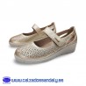 MYSOFT MERCEDITAS PERFORADA Y TIRA CON VELCRO PARA FACIL PONER Y SUELA CONFORT CON PLANTILLA MEMORY - PLATINO