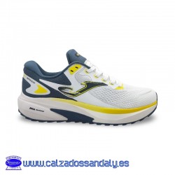 JOMA RUNNING ZAPÀTILLA PARA CAMINAR Y TUS ENTRENAMIENTOS, TRANSPIRABLE CON SUELA AMORTIGUACION - BLANCO / AMARILLO - SPEED