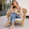 MYSOFT ZAPATO ZAPATILLA DE LINEA CASUAL CON CORDON ELASTICO Y SUELA CONFORT - NARURAL - 26M314