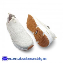 JOMA ZAPATILLA CALCETIN ELASTICA FACIL PONER CON SUELA CONFORT Y PLANTILLA MEMORY - BEIG - GALACTIC