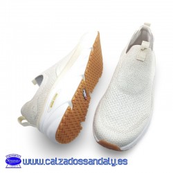 JOMA ZAPATILLA CALCETIN ELASTICA FACIL PONER CON SUELA CONFORT Y PLANTILLA MEMORY - BEIG - GALACTIC