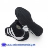 ADIDAS ZAPATILLA DE PERFIL FINO DE MODA EN PIEL DE SERRAJE NEGRO / BLANCO - ADIPISTA -