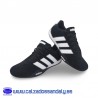 ADIDAS ZAPATILLA DE PERFIL FINO DE MODA EN PIEL DE SERRAJE NEGRO / BLANCO - ADIPISTA -