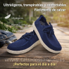 GUALABI CON SUELA CONFORT Y PLANTILLA FOAM NAILON ELASTICO PARA NO TENER QUE ATAR LOS CORDONES Y FACIL PONER - MARINO - NICOBOCO