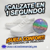 MYSOFT ZAPATILLA CALZA FACIL CON TALONERA ESPECIAL, SUELA CONFORT Y PLANTILLA MEMORY FOAM PIES DELICADOS - BLANCO