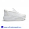 MYSOFT ZAPATILLA CALZA FACIL CON TALONERA ESPECIAL, SUELA CONFORT Y PLANTILLA MEMORY FOAM PIES DELICADOS - BLANCO