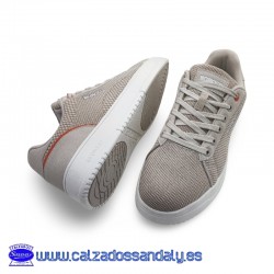 NICOBOCO ZAPATILLA CASUAL URBANA TRANSPIRABLE CON SUELA CONFORT LIGERA Y FLEXIBLE CON AMORTIGUACION - BEIG