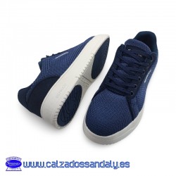 NICOBOCO ZAPATILLA CASUAL URBANA TRANSPIRABLE CON SUELA CONFORT LIGERA Y FLEXIBLE CON AMORTIGUACION - MARINO