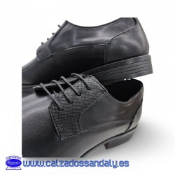 ZAPATO VESTIR HOMBRE BLUCHER EL ZAPATO PARA TUS EVENTOS CON CORDONES - NEGRO