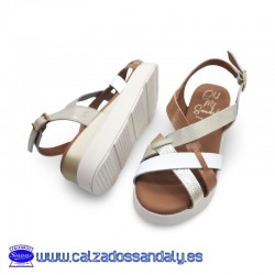 OH MY SANDALS SANDALIA CORREA TALON CON EL EMPEINE LIBRE Y SUELA CONFORT CON PLANTILLA GEL - HIELO