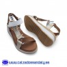 OH MY SANDALS SANDALIA CALIFORNIANA MODERNA CON PLANTILLA GEL Y SUELA CONFORT - BLANCO / BEIG