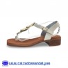 OH MY SANDALS SANDALIA ESCLAVA TACON PLANO CON MONEDAS EN EL EMPEINE Y SUELA CONFORT FLEXIBLE Y PLANTILLA GEL - HIELO