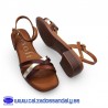 MYSOFT SANDALIA TACON BAJO PARA VESTIR CON SUELA DE GEL Y LIGERA FLEXIBLE, ELEGANTES Y COMODAS - NATURAL