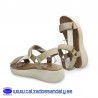 MYSOFT CALIFORNIANA CON DOBLE VELCRO ADAPTABLE AL PIE Y SUELAS CONFORT CON PLANTILLA DE FOAM - ARENA/ORO