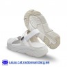 PAREDES SANDALIA CONFORT CON SUELA DEPORTIVA CON AMORTIGUACION Y LIGERA, AJUSTE CON VELCRO - BLANCO