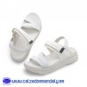 PAREDES SANDALIA CONFORT CON SUELA DEPORTIVA CON AMORTIGUACION Y LIGERA, AJUSTE CON VELCRO - BLANCO